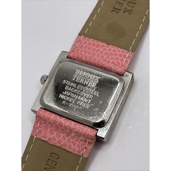 Bijoux Terner Women's Watch Pink Peralized Dial Genuine Leather Band New Battery - Picture 9 of 10